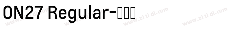 0N27 Regular字体转换